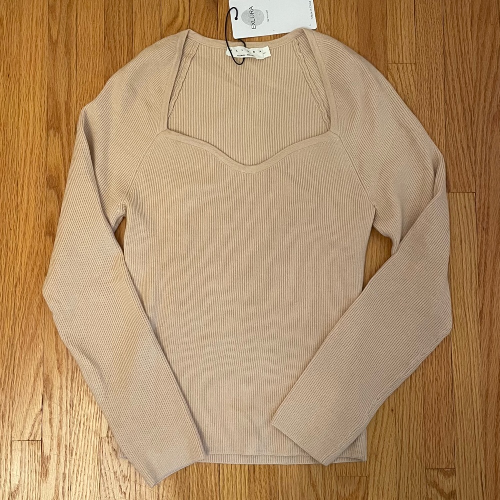 NWT Exlura Ribbed Knit Long Sleeve Sweater | Size Large